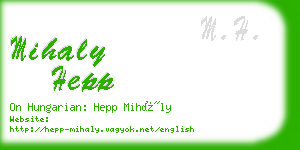 mihaly hepp business card